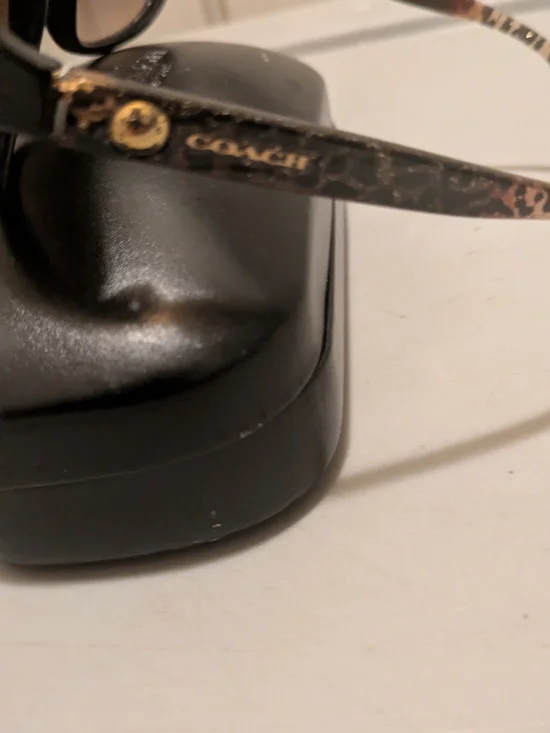 Coach Black Frame Sunglasses with Brown Gradient Lenses - Picture 7 of 8